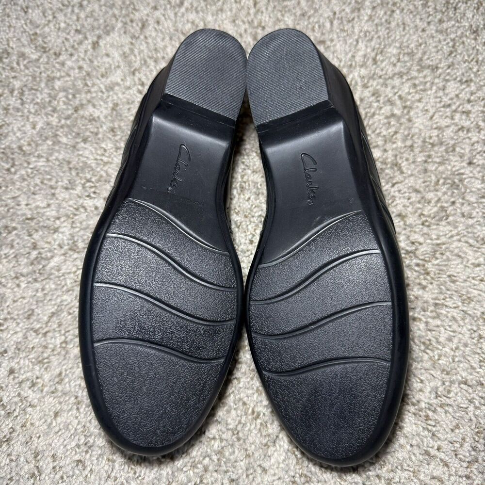 Clarks Genette Port Womens Black Leather Pumps Size 7M - Picture 8 of 9
